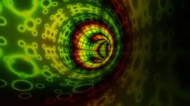 Renkli hipnotik fütüristik tünelin içinden geçiyorum.