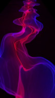 Soyut Dijital Dalga ve Duman Akımı dikey videosu