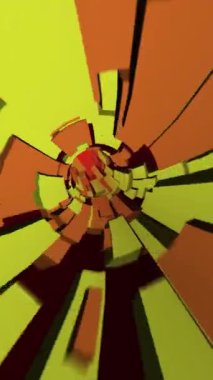 Yüksek teknoloji blokları tünel dikey videosundan geçmek