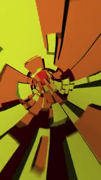 Yüksek Teknoloji Blokları Tünel Dikey Videosundan Geçmek — Stok video