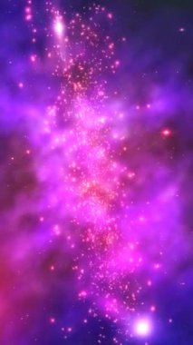 Parlayan Işıklar ve toz parçacıkları Arka plan dikey video