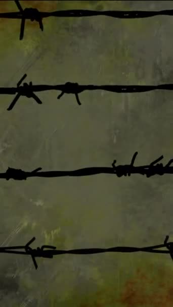 Barbwire Splah Grunge Background Vertical Video — 图库视频影像