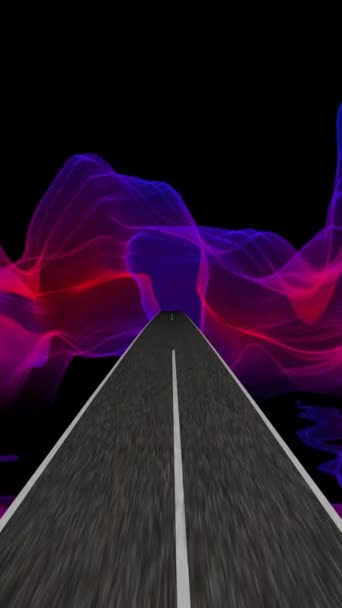 Giro Veloce Autostrada Illusione Video Verticale — Video Stock