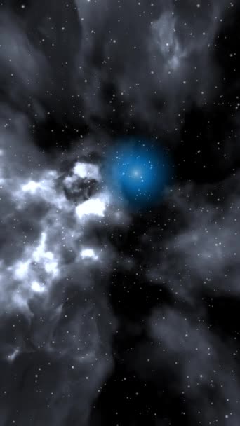 Universo Espacial Com Estrelas Galáxias Movendo Vídeo Vertical — Vídeo de Stock