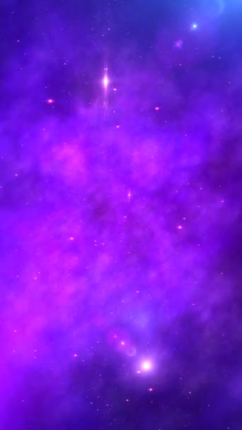Univers Spatial Avec Des Étoiles Des Galaxies Déplacement Vidéo Verticale — Video