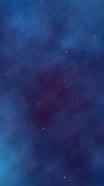 Universo Espacial Con Estrellas Galaxias Vídeo Vertical Movimiento — Vídeos de Stock