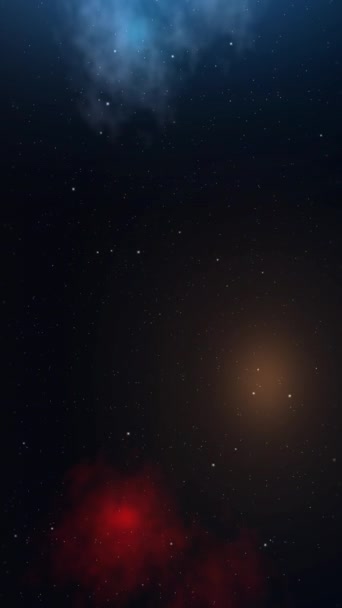 Űruniverzum Csillagokkal Galaxisokkal Mozgó Függőleges Videó — Stock videók