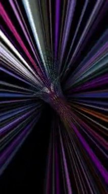 Yüksek teknoloji veri tünelinin dikey videosundan geçerek