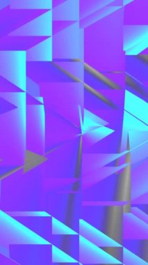 Geometrik şekilli soyut hareket arkaplanı dikey video