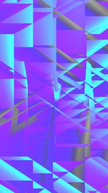 Geometrik şekilli soyut hareket arkaplanı dikey video