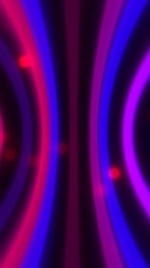 Renkli dikey çizgilerin ve Bokeh Çemberi dikey Arkaplan videosunun canlandırması