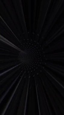 Altıgen tünel konseptinden geçerek dikey video