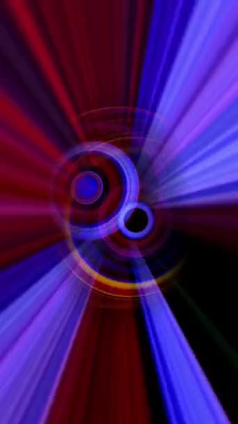 Animering Spinning Färgglada Sfär Vertikal Video — Stockvideo