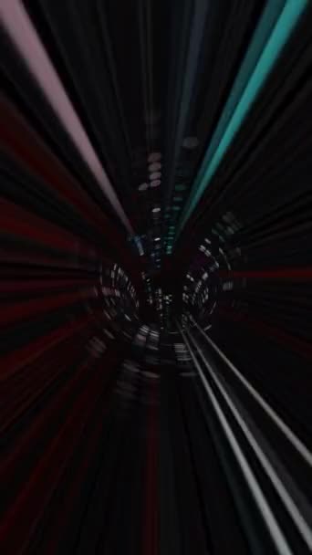 Driving Tech Data Tunnel Vertical Video — Stock Video
