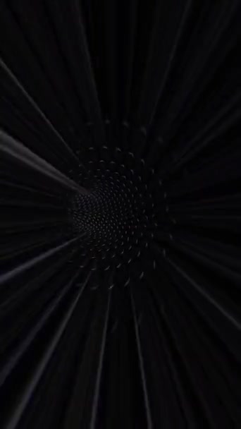 Conduire Travers Concept Tunnel Hexagonal Vidéo Verticale — Video