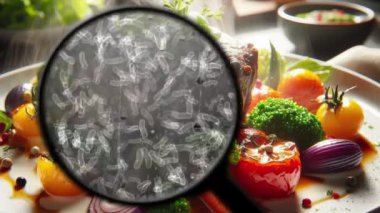 Yiyeceklerde bakteri aranıyor.