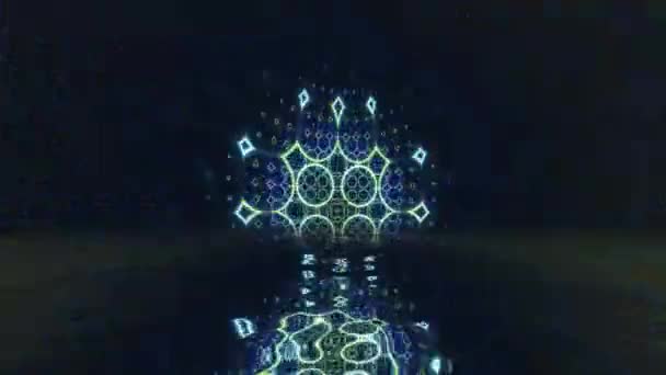 Kaleidoscope序列模式的水反射 — 图库视频影像