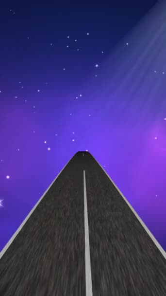 高速道路でファンタジーと光学錯覚の垂直ビデオの世界に — ストック動画