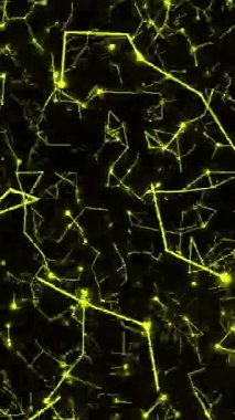 Soyut Plexus Teknoloji Bilim Ağı Konsepti dikey video