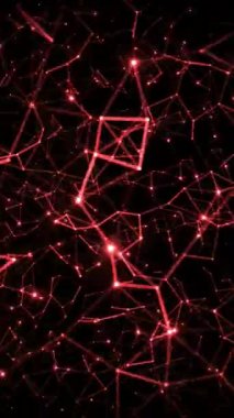 Soyut Plexus Teknoloji Bilim Ağı Konsepti dikey video