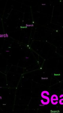 Soyut hareket arkaplan dikey video karşısında arama metni