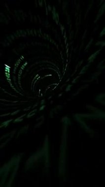 İkili veri tünelinin dikey videosundan geçiliyor