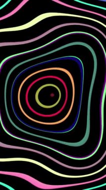 Soyut Psikedelik Canlandırma Hareketi Grafikleri dikey video