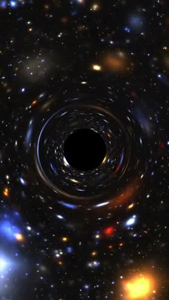 Tunnel Spatial Avec Vidéo Verticale Simulation Galaxy Nebulae — Video