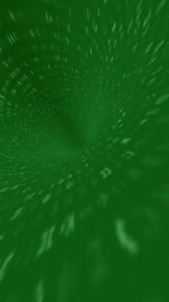 Fahrt Durch Den Binären Datentunnel Vertikales Video — Stockvideo