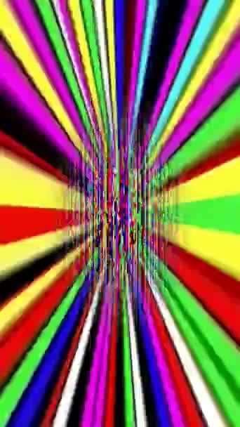 Renkli Işık Işınları Pikseller Dikey Video — Stok video