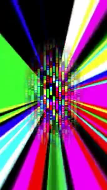 Raggi Luce Colorati Pixel Video Verticale — Video Stock