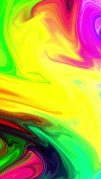Colorful Paint Mix Gradient Vivid Colors Vertical Video — Stock Video
