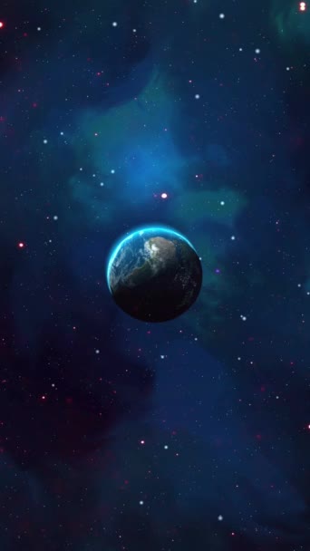 Planet Earth Látható Űrből Függőleges Videó — Stock videók