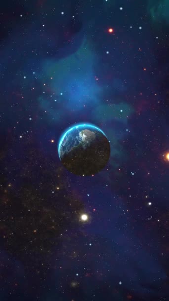 Uzay Dikey Videosundan Dünya Gezegeni — Stok video