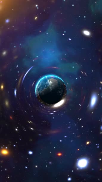 Планета Земля Космосу Вертикальне Відео — стокове відео