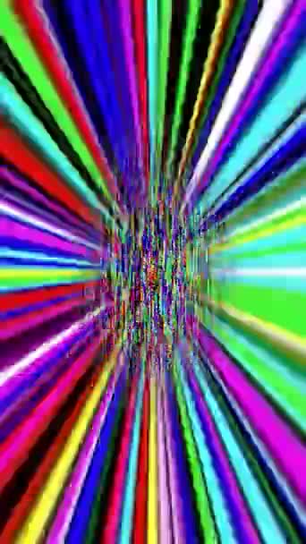 Coloridos Rayos Luz Píxeles Vídeo Vertical — Vídeos de Stock