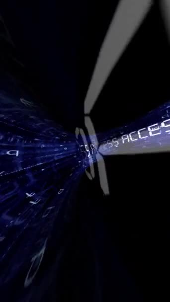 アクセスデータトンネルを駆動する垂直ビデオ — ストック動画