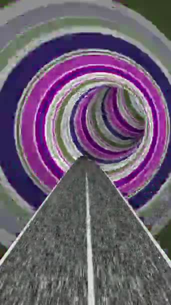 Guidare Verso Mondo Dell Illusione Video Verticale — Video Stock
