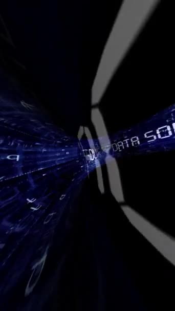 データソーストンネル垂直ビデオを駆動する — ストック動画
