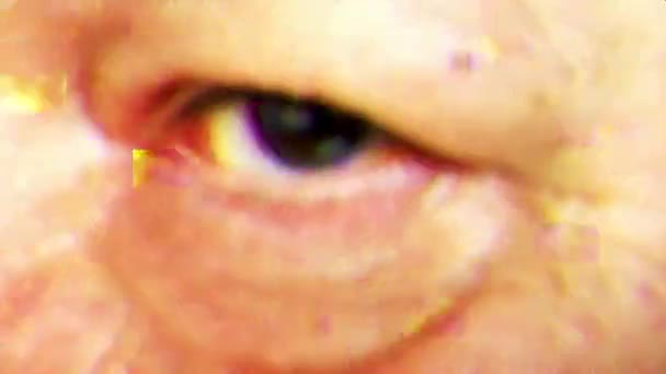 Ürkütücü Nsan Gözü Arıza Efektiyle Zliyor — Stok video