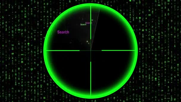 Search Web Radar Concept — Stock Video