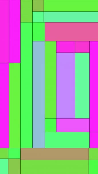 Retângulos Coloridos Conceito Arte Digital Vídeo Vertical — Vídeo de Stock