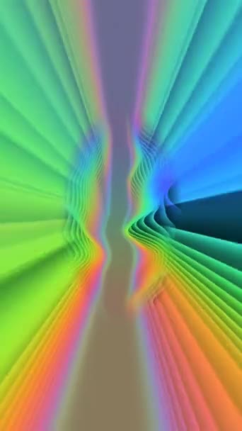 波浪线流动彩虹色垂直视频 — 图库视频影像