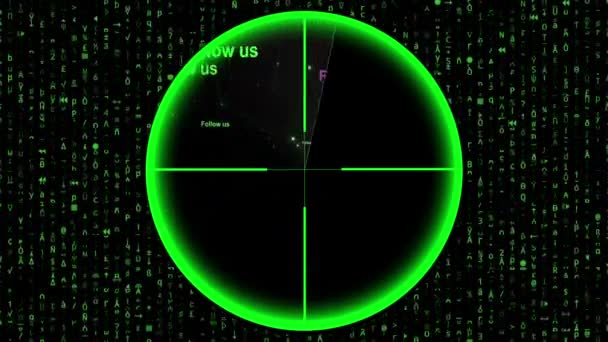 Søgning Følg Tekst Radar Koncept – Stock-video