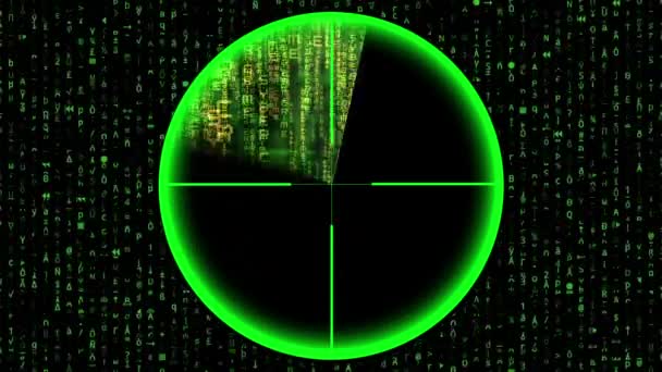 Busca Crimes Cibernéticos Conceito Radar — Vídeo de Stock