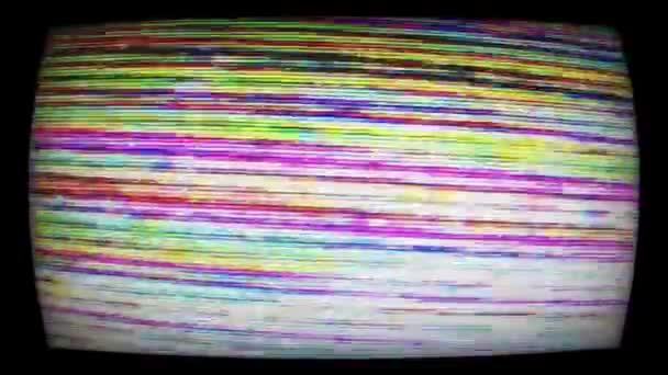 Nyata Glitch Kebisingan Layar — Stok Video