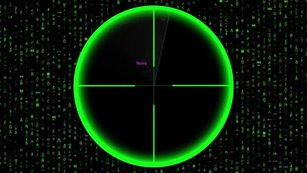 Buscando Noticias Sobre Concepto Radar — Vídeo de stock
