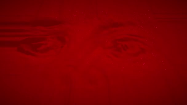 Przepływ Krwi Czerwonym Tle Cieczy — Wideo stockowe