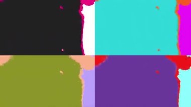 Bu çizim dört çeyreğe ayrılmış canlı renkler dizisini gösterir