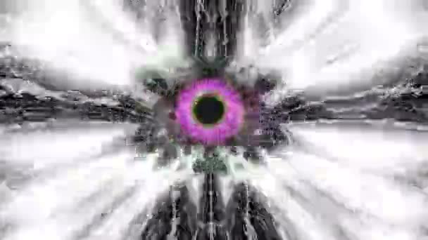 Oční Duhovka Ripple Zírá Kaleidoskopu Hypnotický Pohyb Pozadí — Stock video